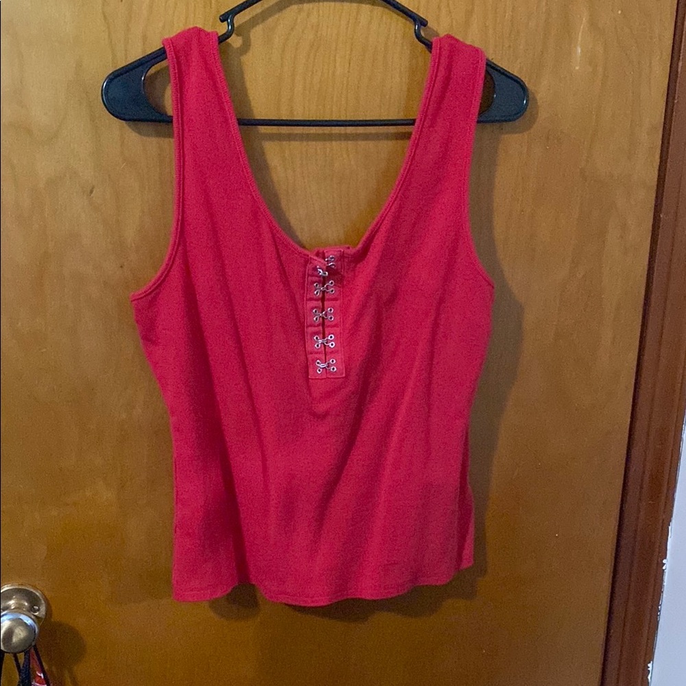 Women’s White Birch Tank Top in Red XL